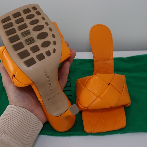 Bottega Veneta Lido Mules Color Tangerine - Picture 7 of 14